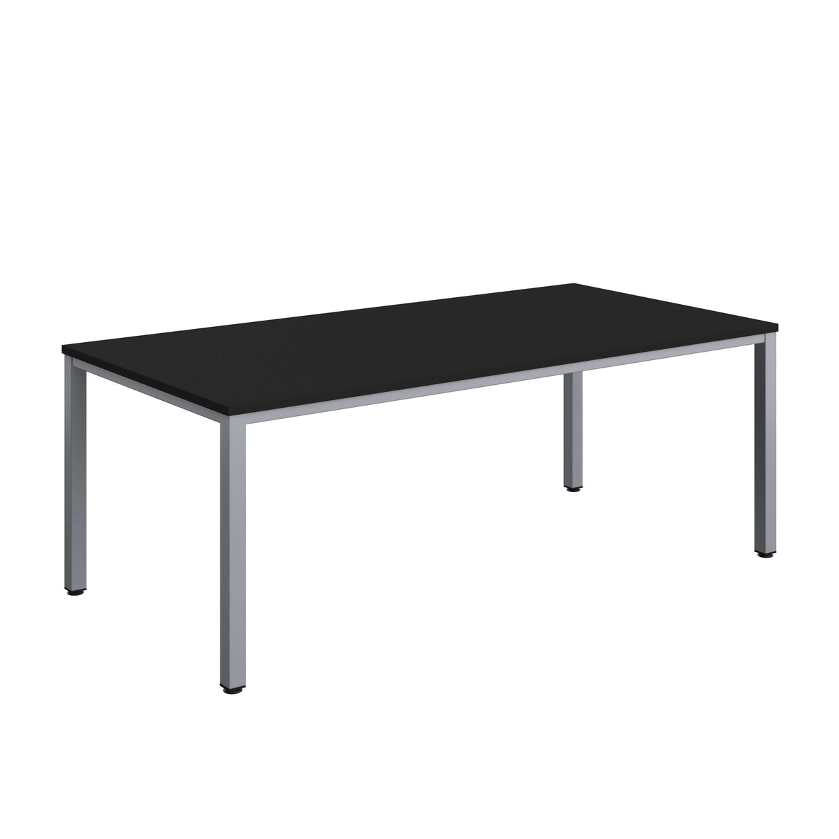 Fraction Infinity Rectangular Meeting Table | 2000 X 1000 | Black/Silver