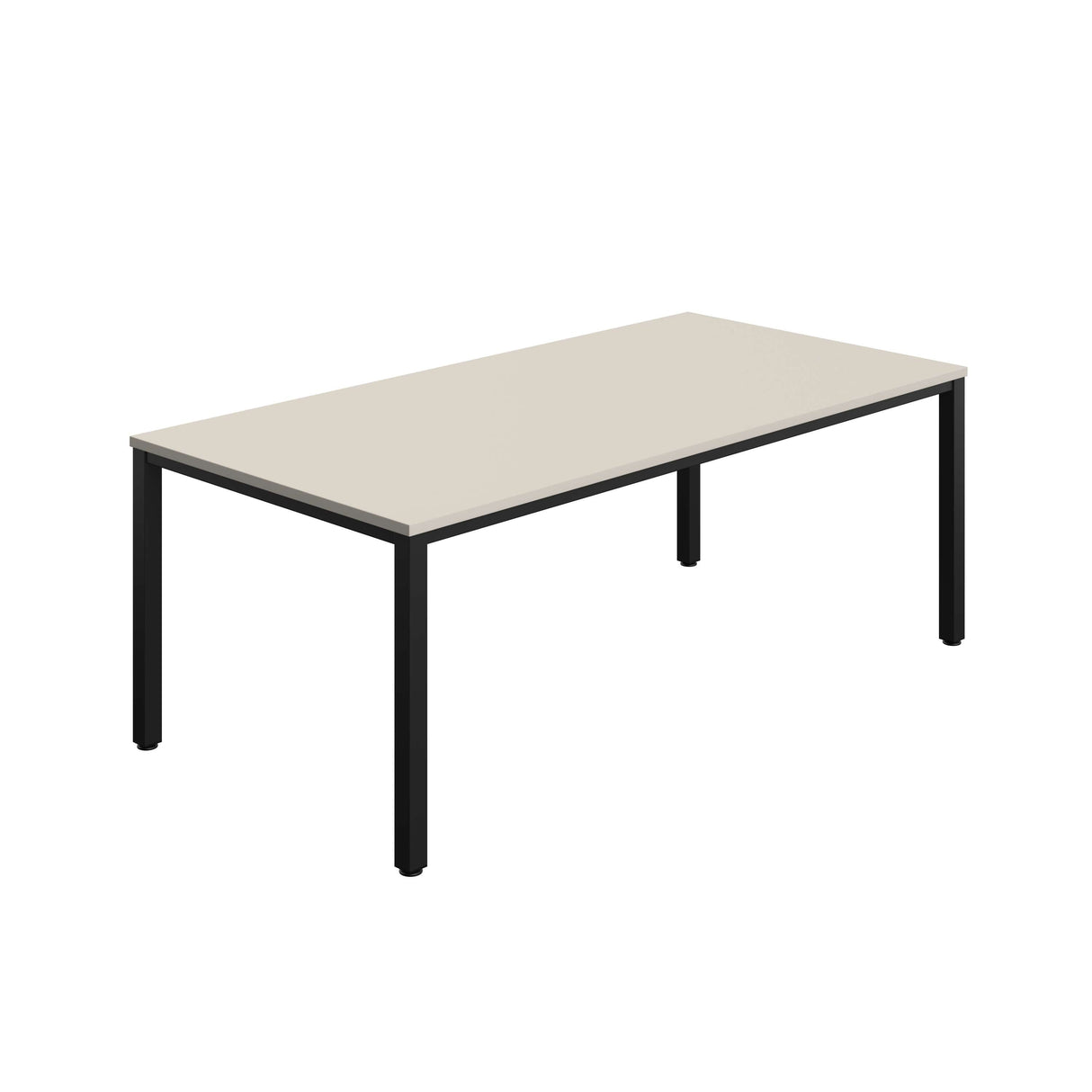 Fraction Infinity Rectangular Meeting Table | 2000 X 1000 | Grey Nebraska Oak/Black