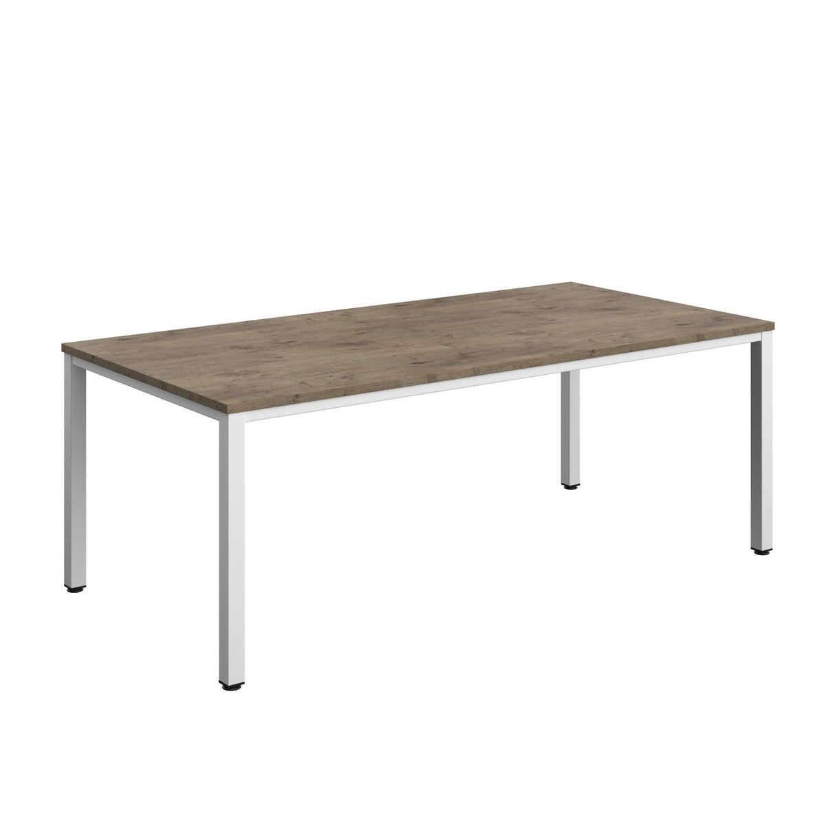 Fraction Infinity Rectangular Meeting Table | 2000 X 1000 | Grey Nebraska Oak/White