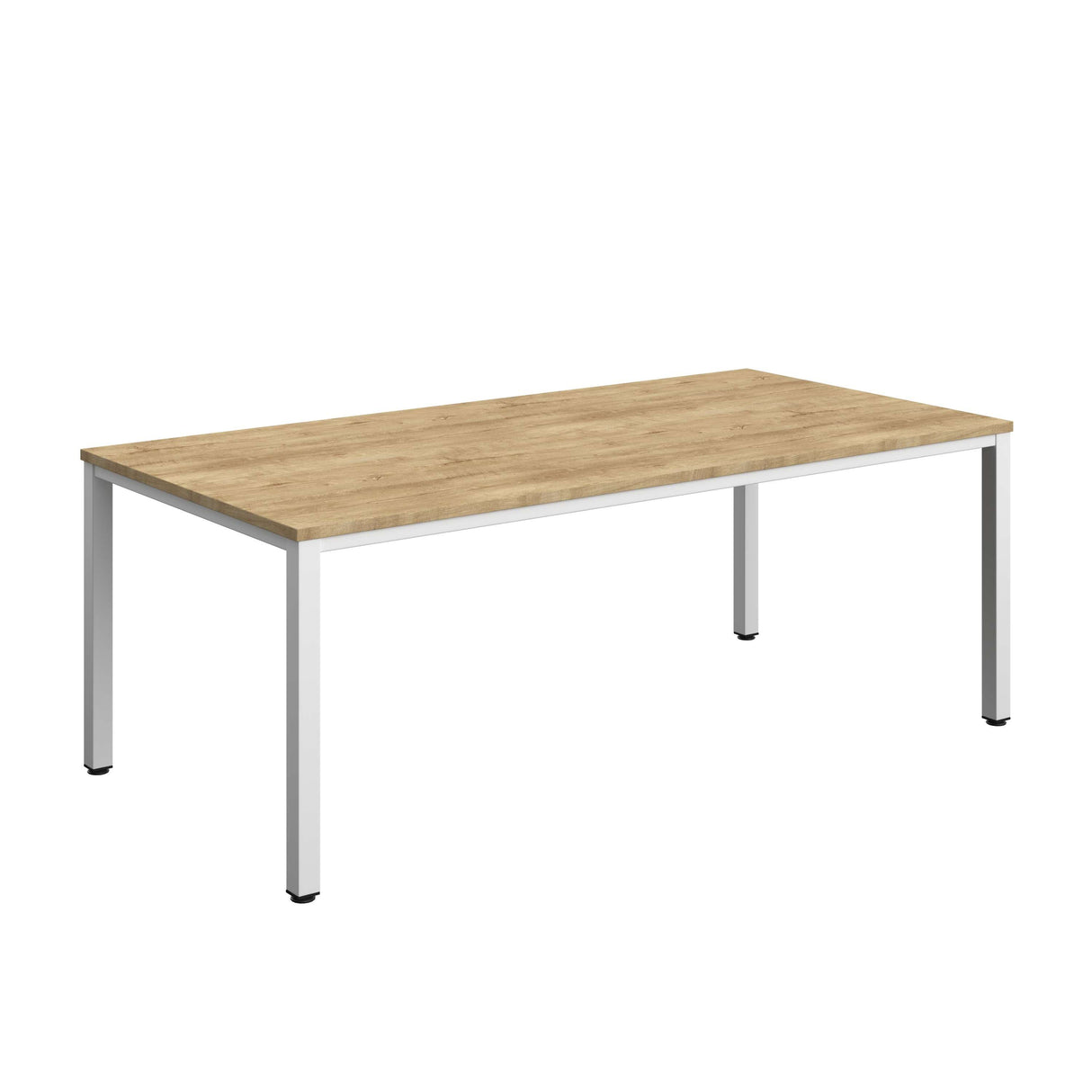 Fraction Infinity Rectangular Meeting Table | 2000 X 1000 | Natural Nebraska Oak/White