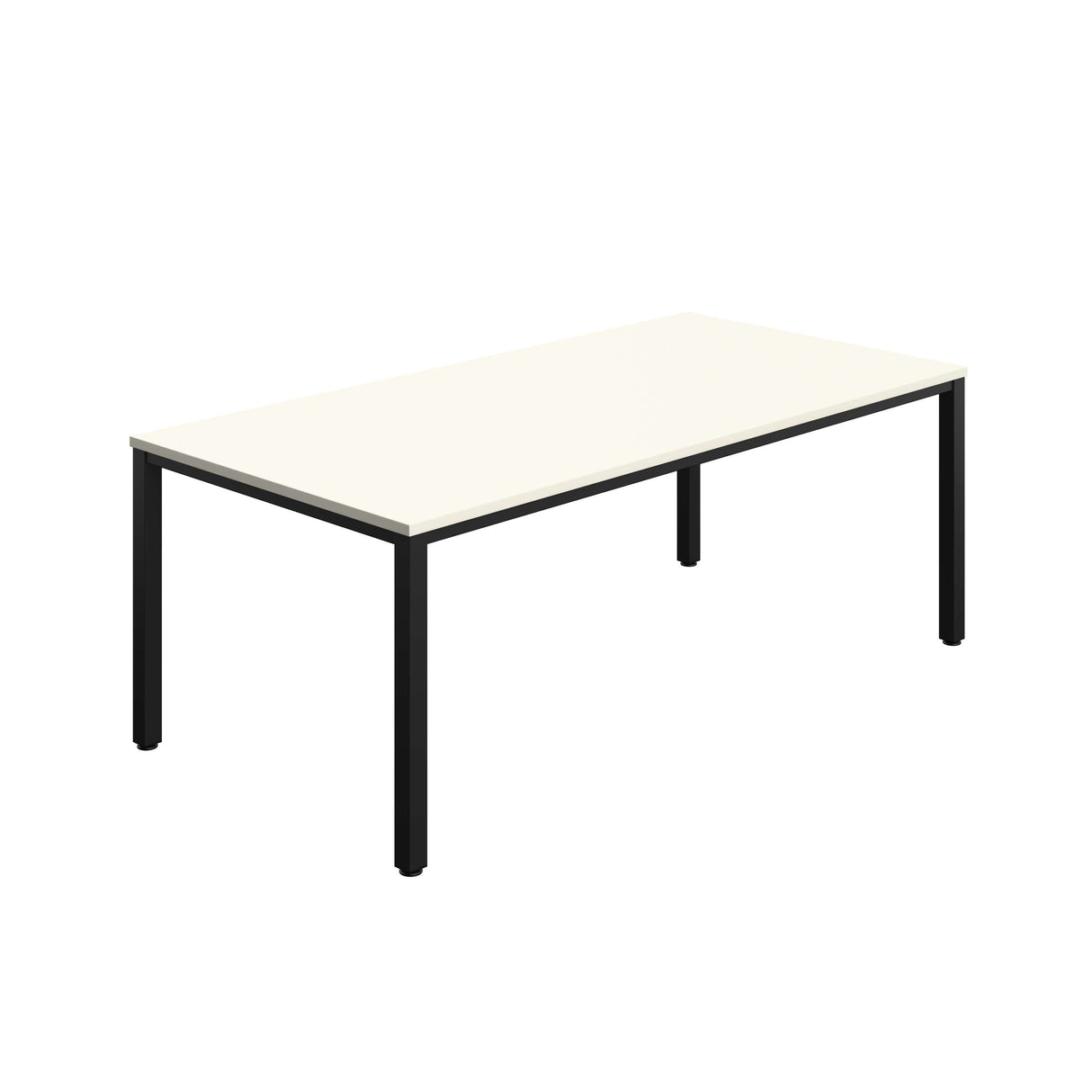 Fraction Infinity Rectangular Meeting Table | 2000 X 1000 | White/Black