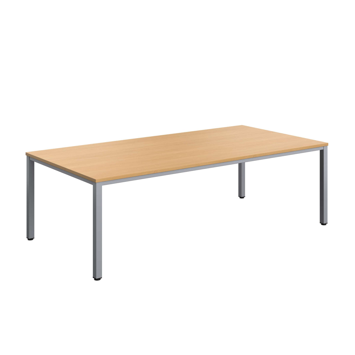 Fraction Infinity Rectangular Meeting Table | 2400 X 1200 | Ellmau Beech/Silver