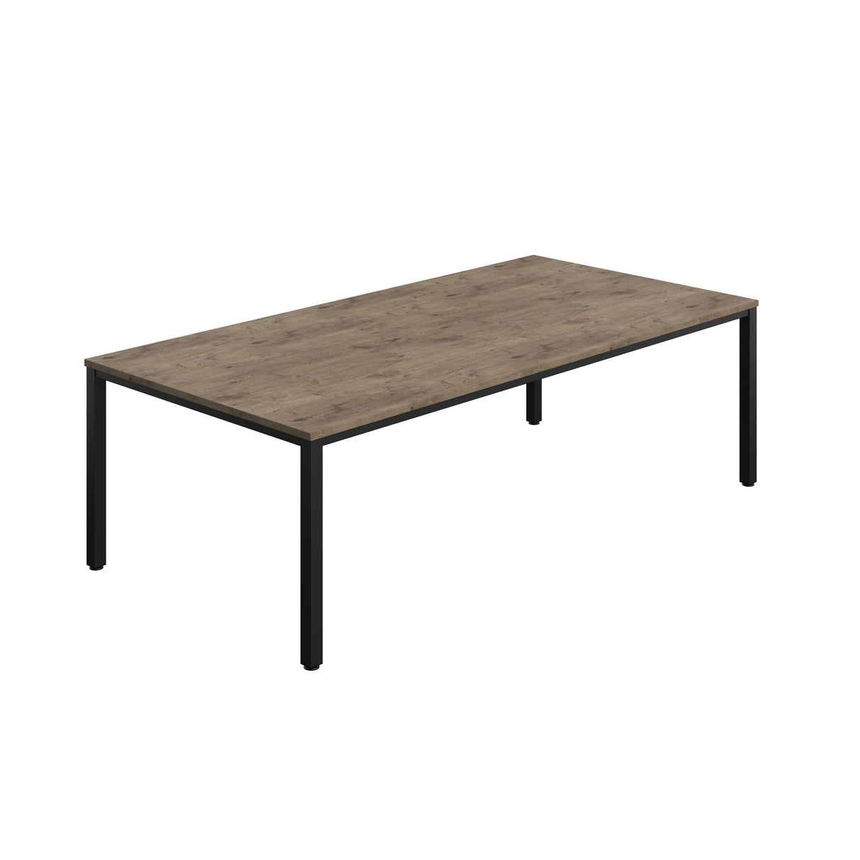 Fraction Infinity Rectangular Meeting Table | 2400 X 1200 | Grey Nebraska Oak/Black