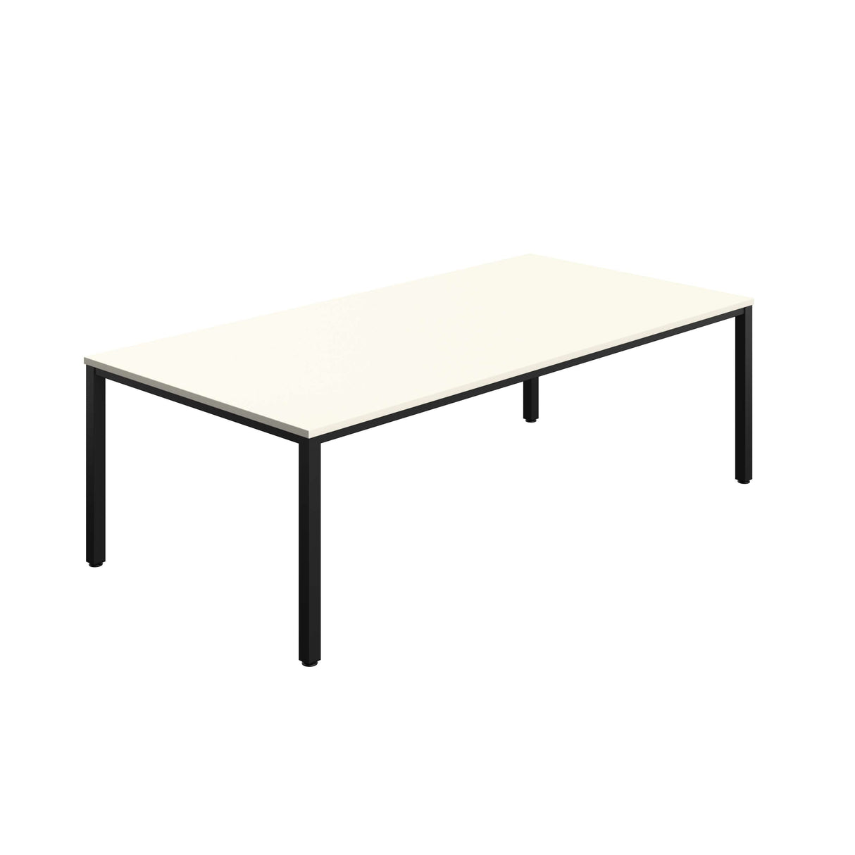 Fraction Infinity Rectangular Meeting Table | 2400 X 1200 | White/Black