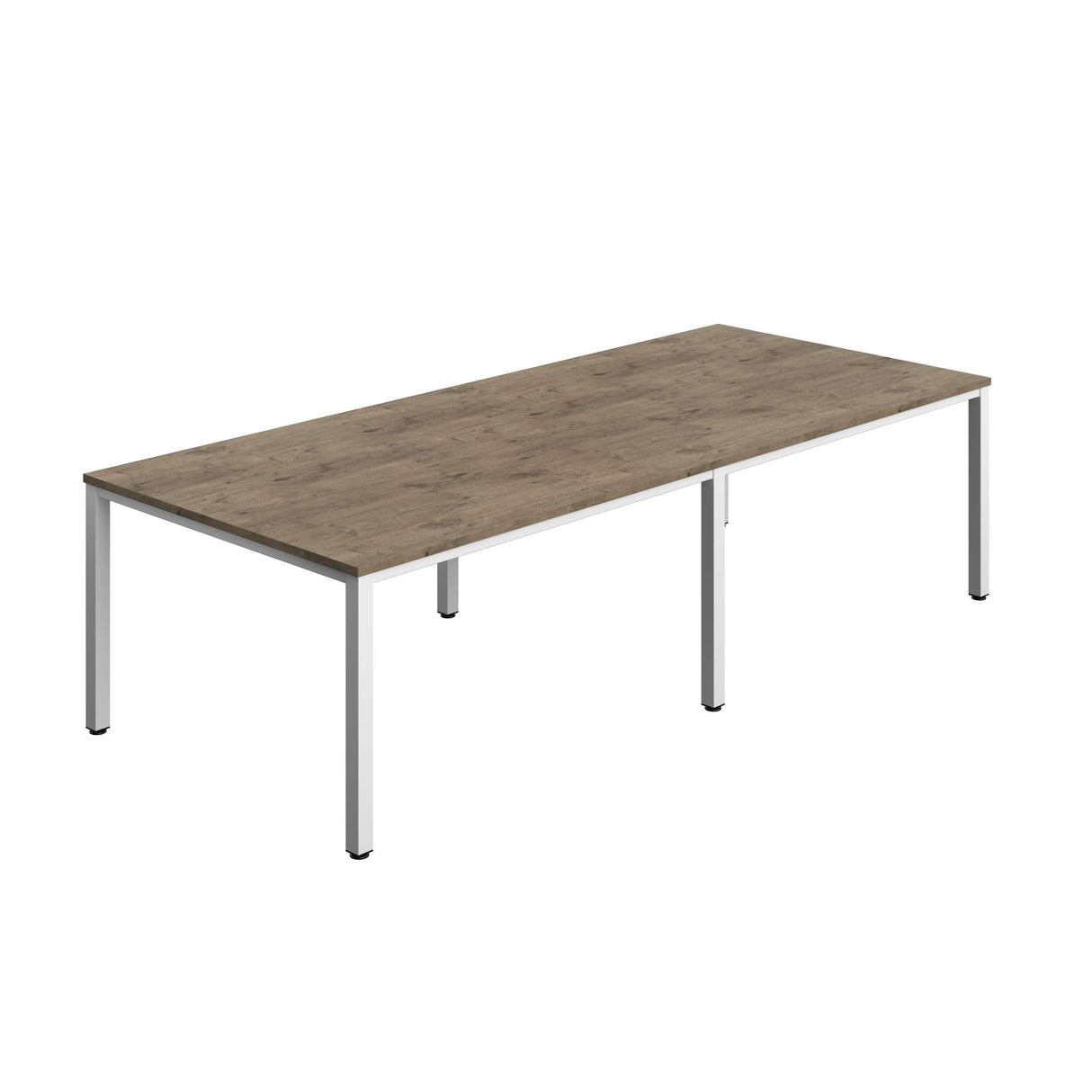 Fraction Infinity Rectangular Meeting Table | 2800 X 1200 | Grey Nebraska Oak/White