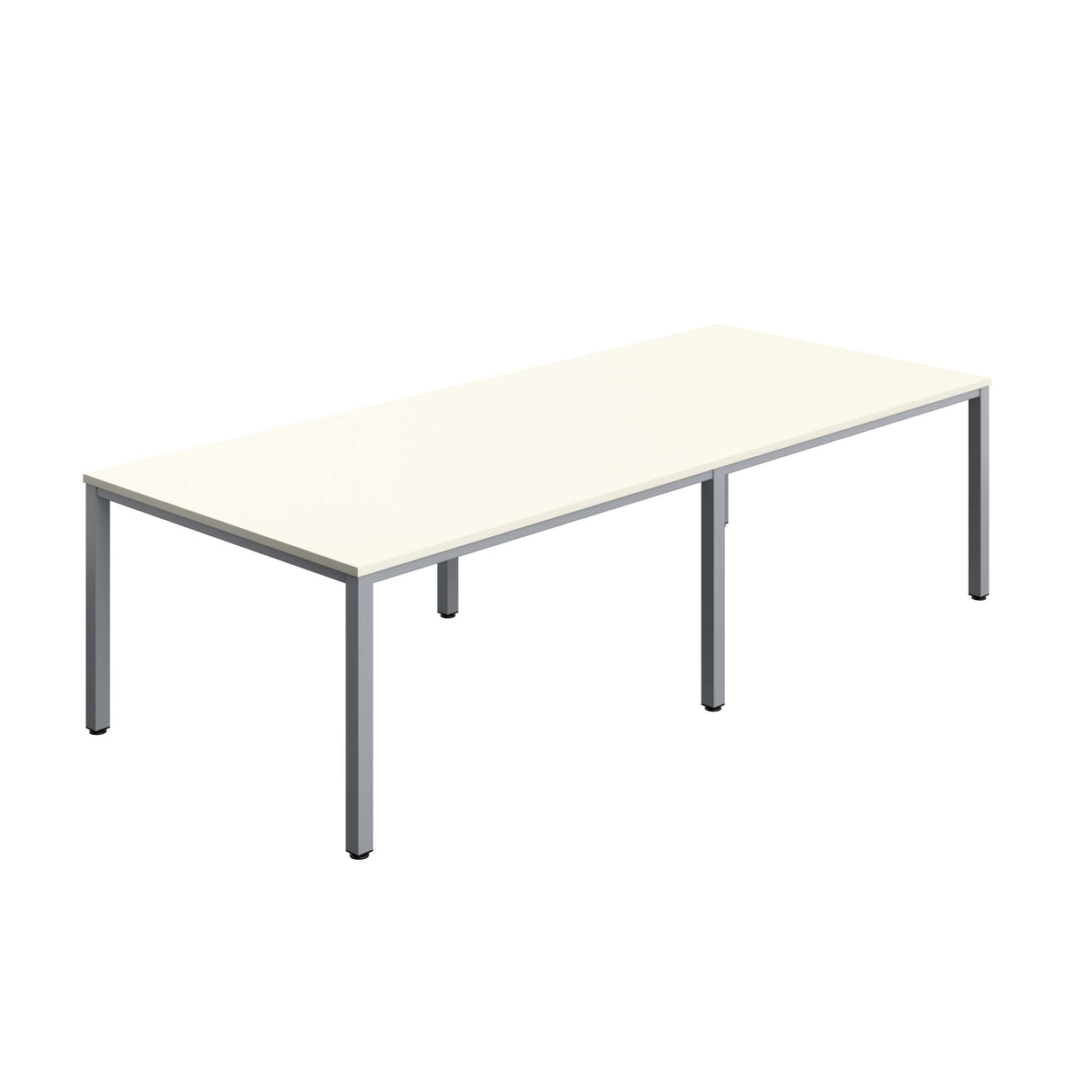 Fraction Infinity Rectangular Meeting Table | 2800 X 1200 | White/Silver
