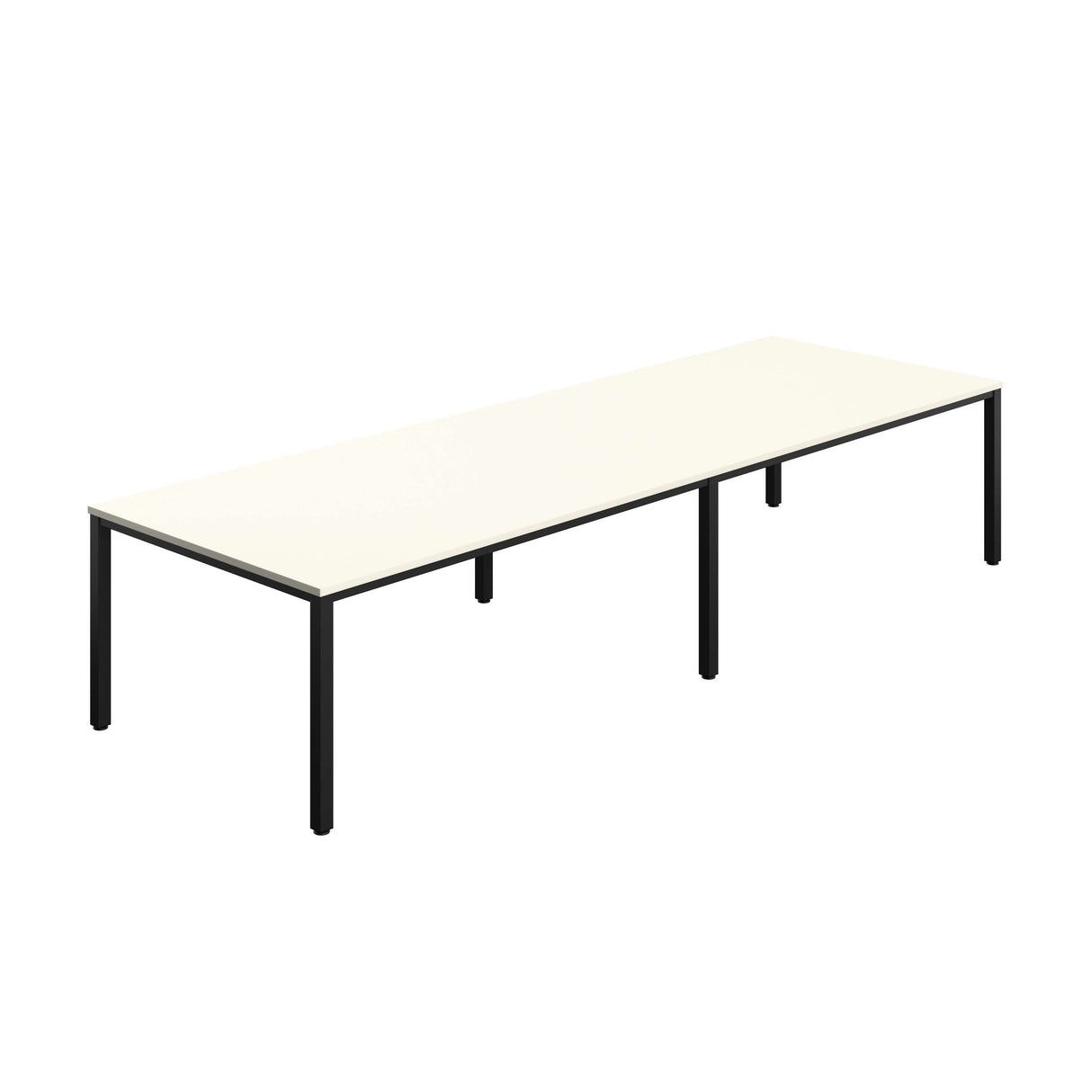 Fraction Infinity Rectangular Meeting Table | 3600 X 1200 | White/Black