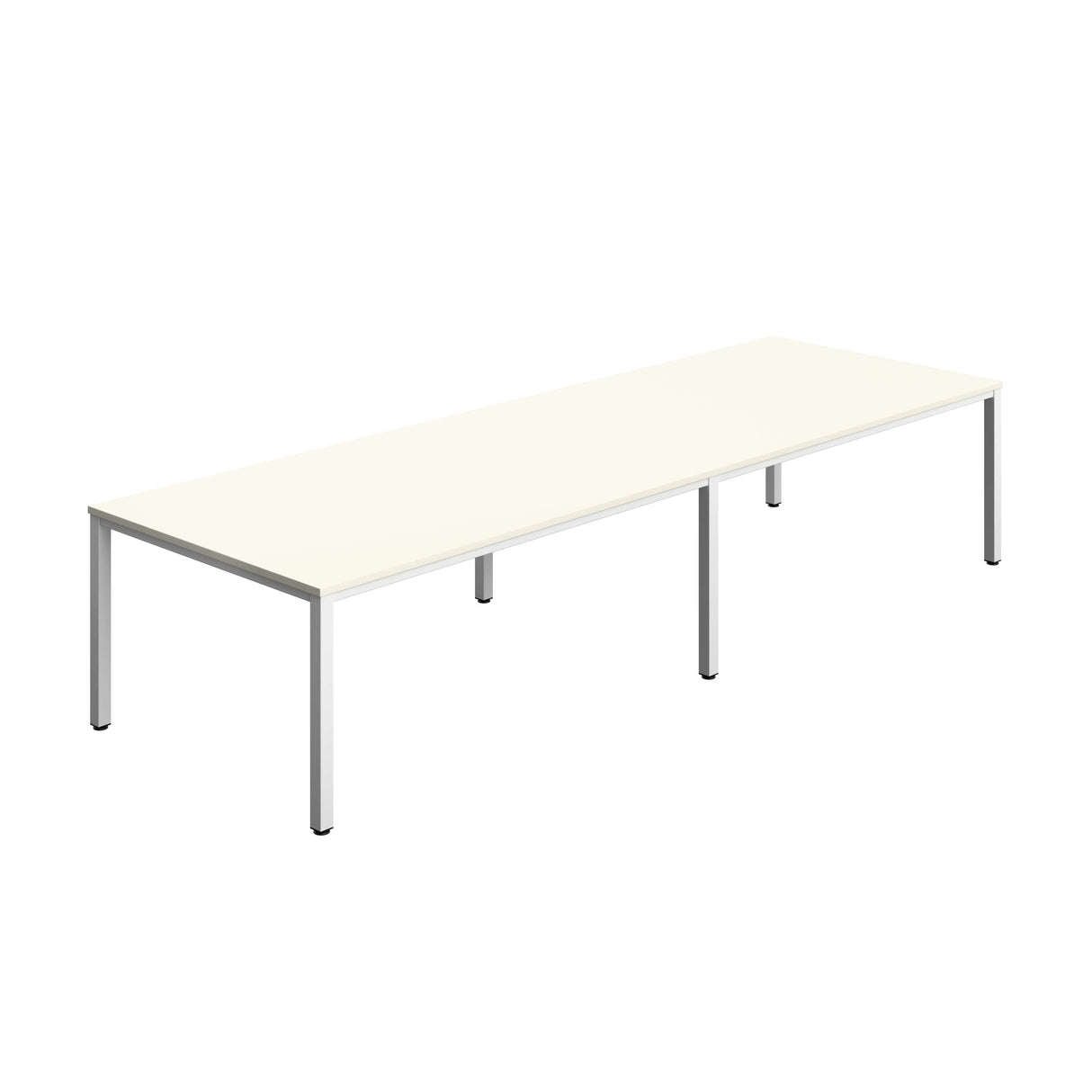 Fraction Infinity Rectangular Meeting Table | 3600 X 1200 | White/White