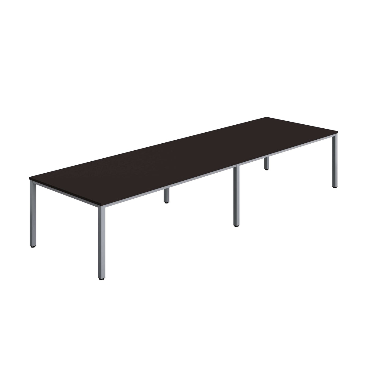 Fraction Infinity Rectangular Meeting Table | 4000 X 1200 | Anthracite/Silver