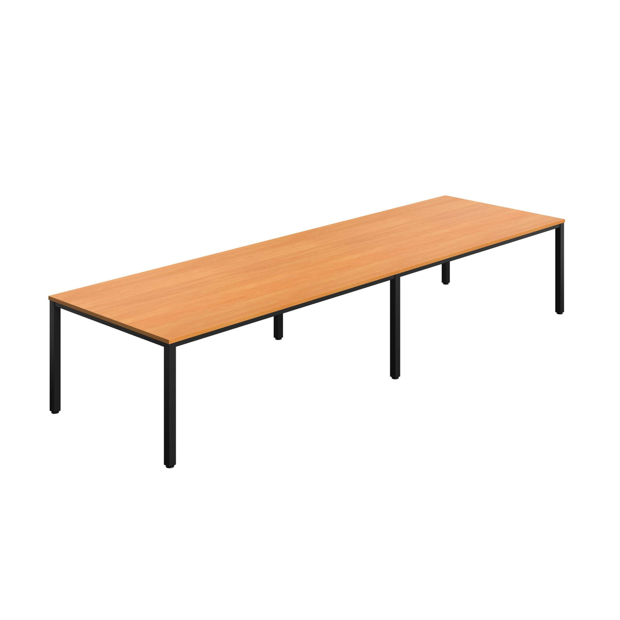 Fraction Infinity Rectangular Meeting Table | 4000 X 1200 | Beech/Black