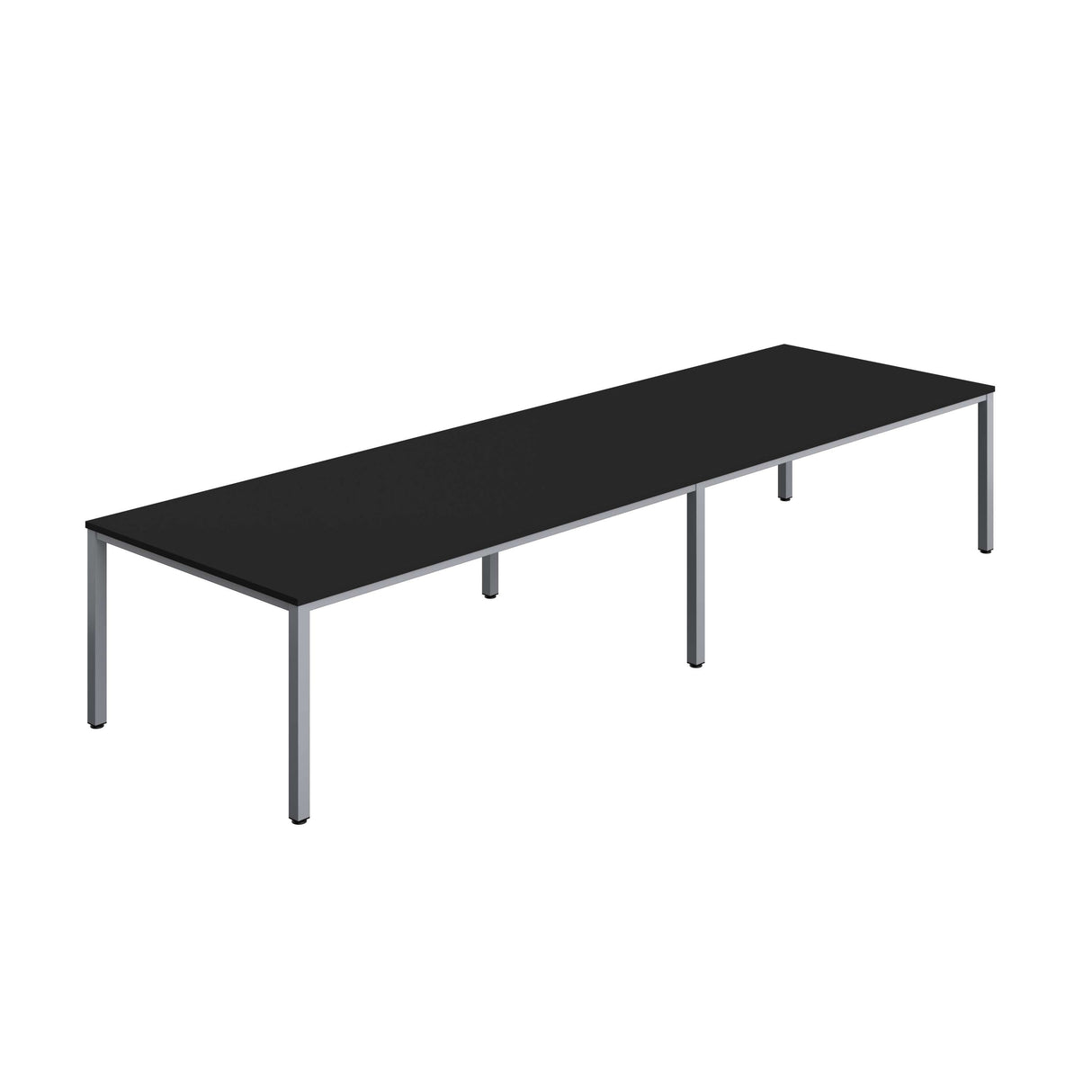 Fraction Infinity Rectangular Meeting Table | 4000 X 1200 | Black/Silver