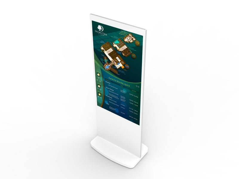 Allsee White Freestanding PCAP Touch Screen Posters