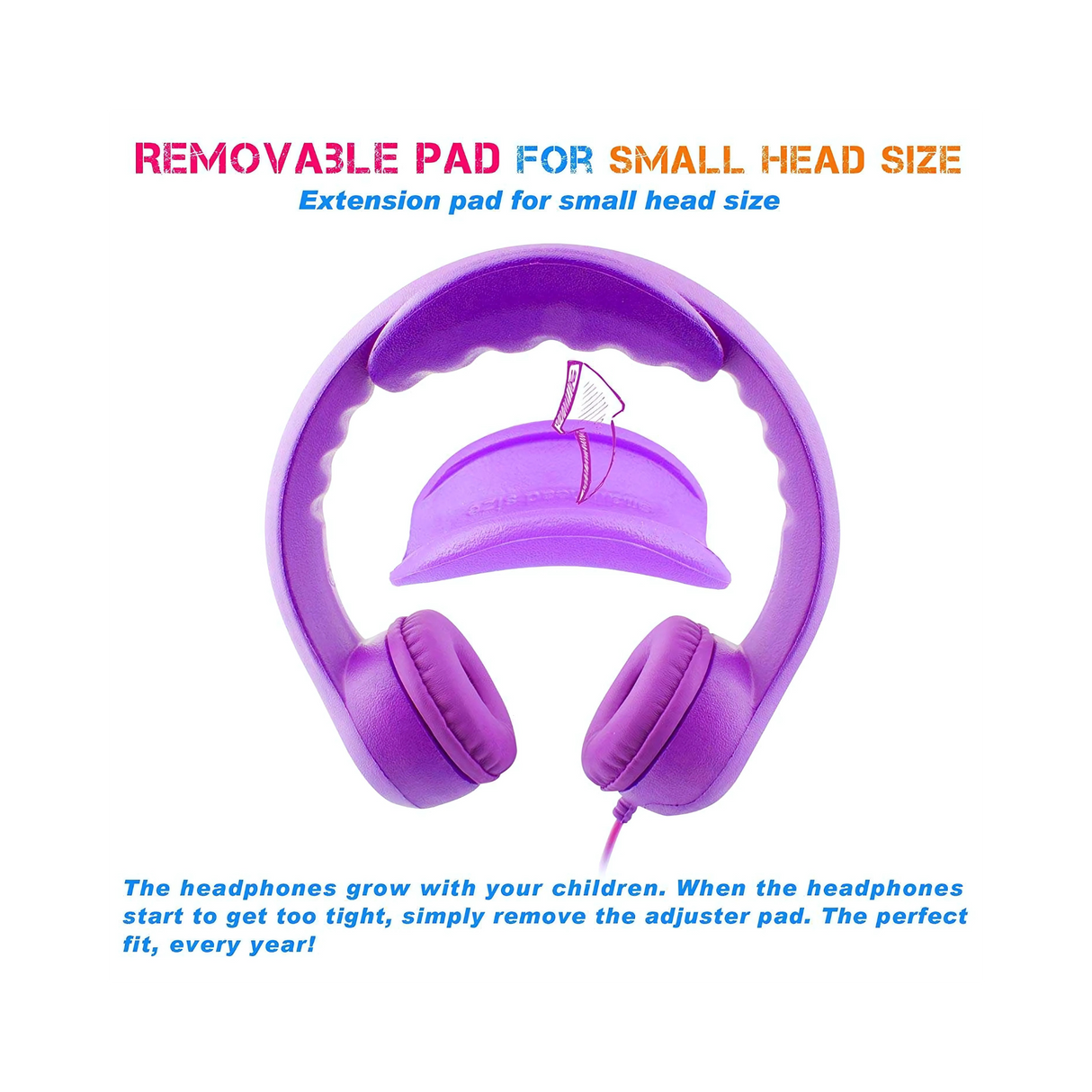 Robust & Super Flexible Early Years Headphones -  Purple