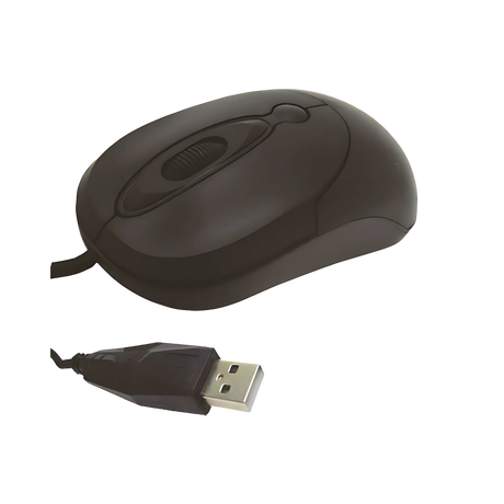 Easy2Use Childrens Small Size Computer Mouse USB with Black Braided Cable