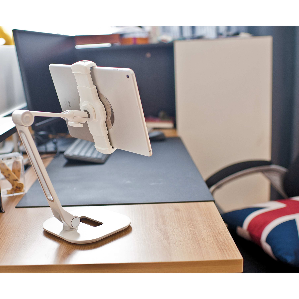 Smartphone Tablet Holder White Desktop Stand