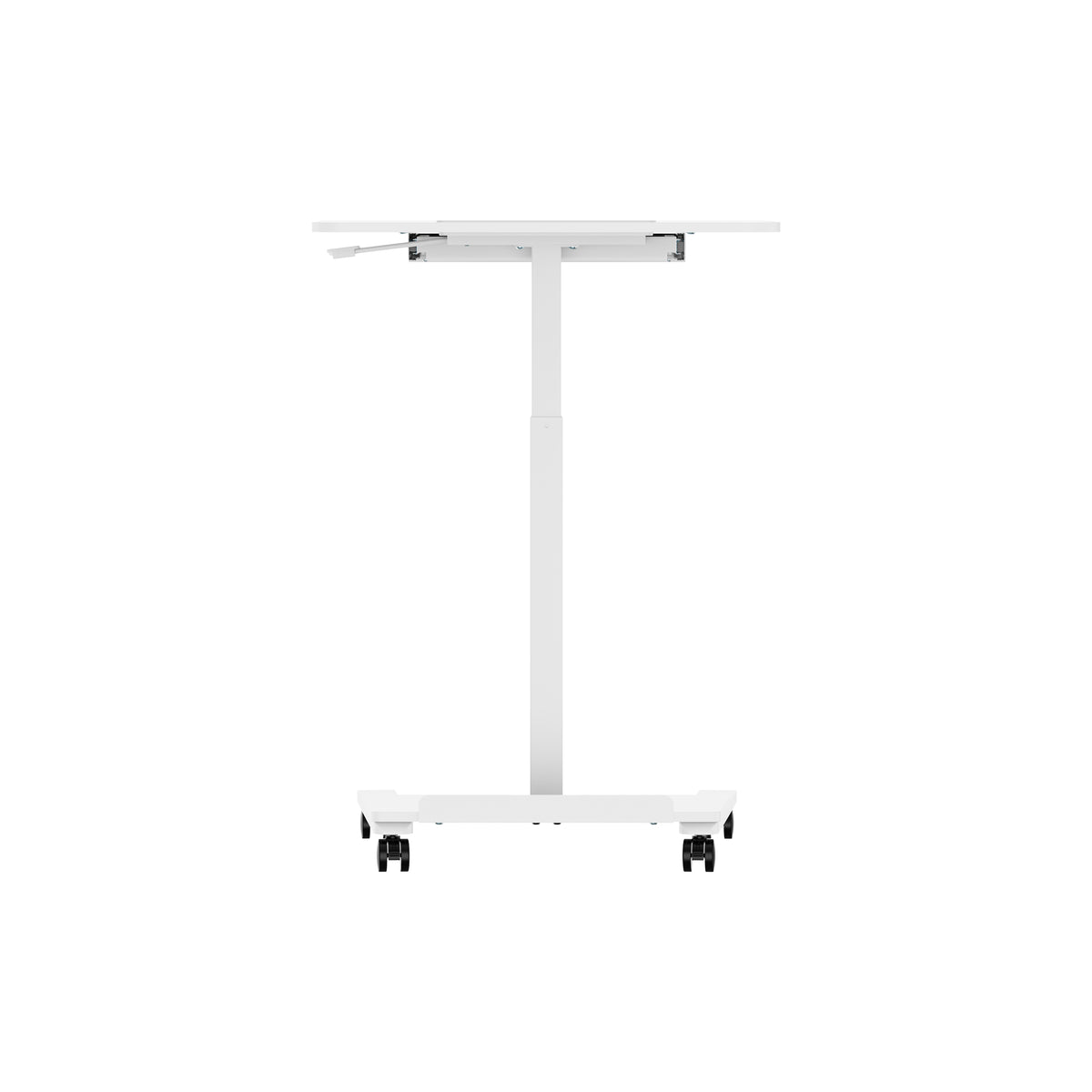 Mobile Sit Stand Desk - Black/White