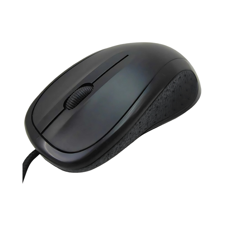 Easy2Use Rugged Optical Computer Mouse USB Black Braided Cable