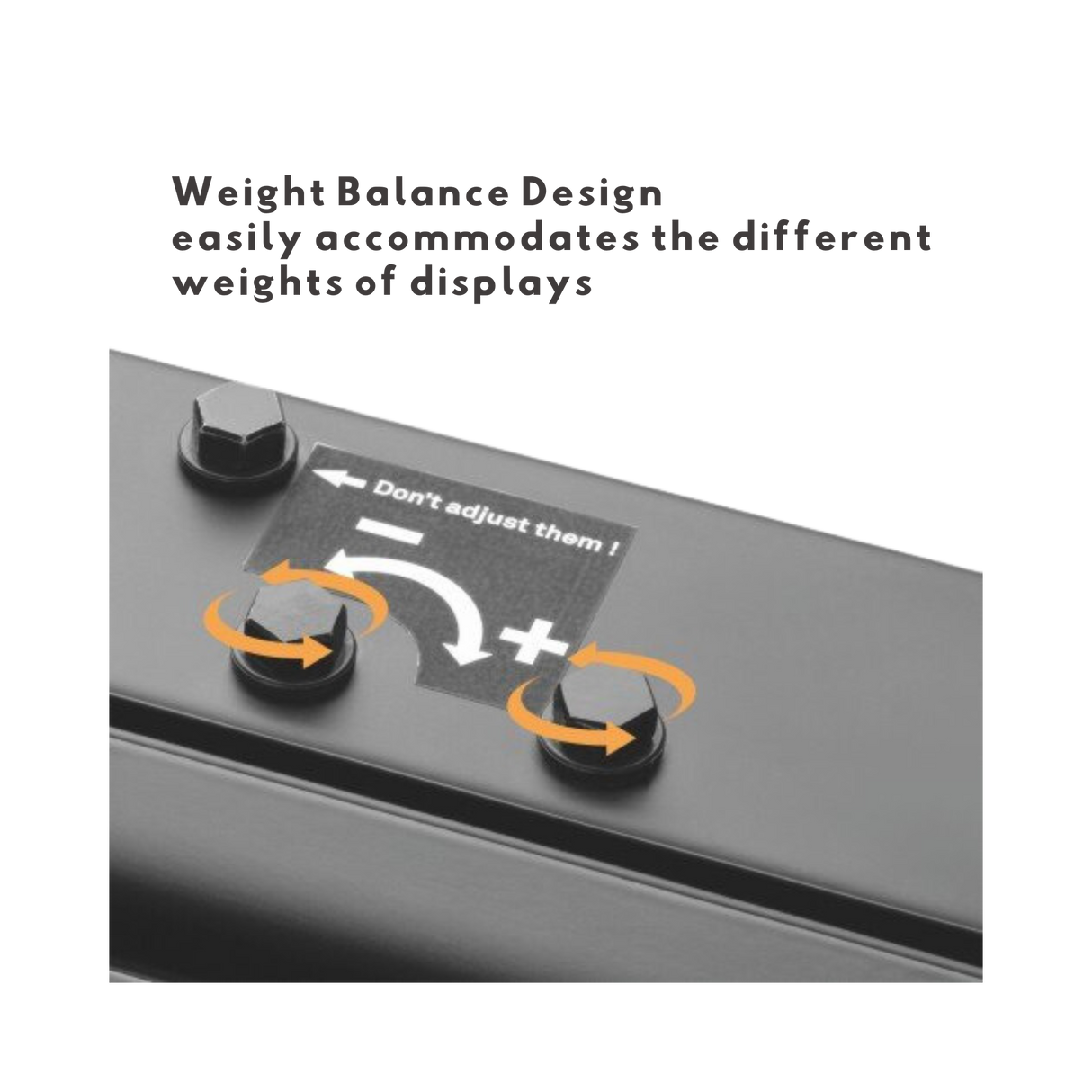 Height-Adjustable Wall Mount for Displays from 50" to 65" & 60kg