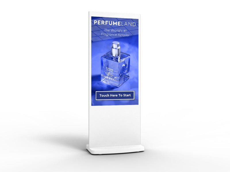 Allsee White Freestanding PCAP Touch Screen Posters