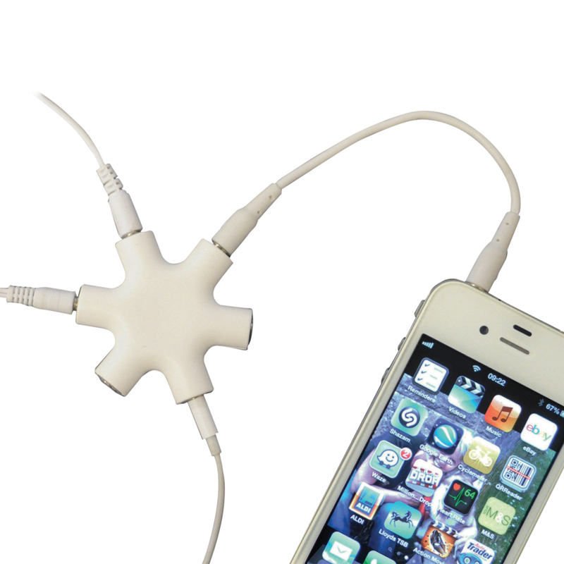 5 Way Stereo Headphone Splitter