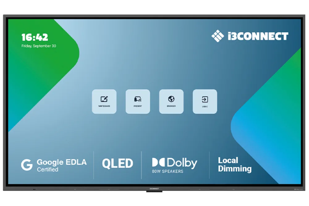 i3CONNECT Aspen 4 55" Android 15, EDLA, QLED, 80W Dolby Speakers Interactive Display