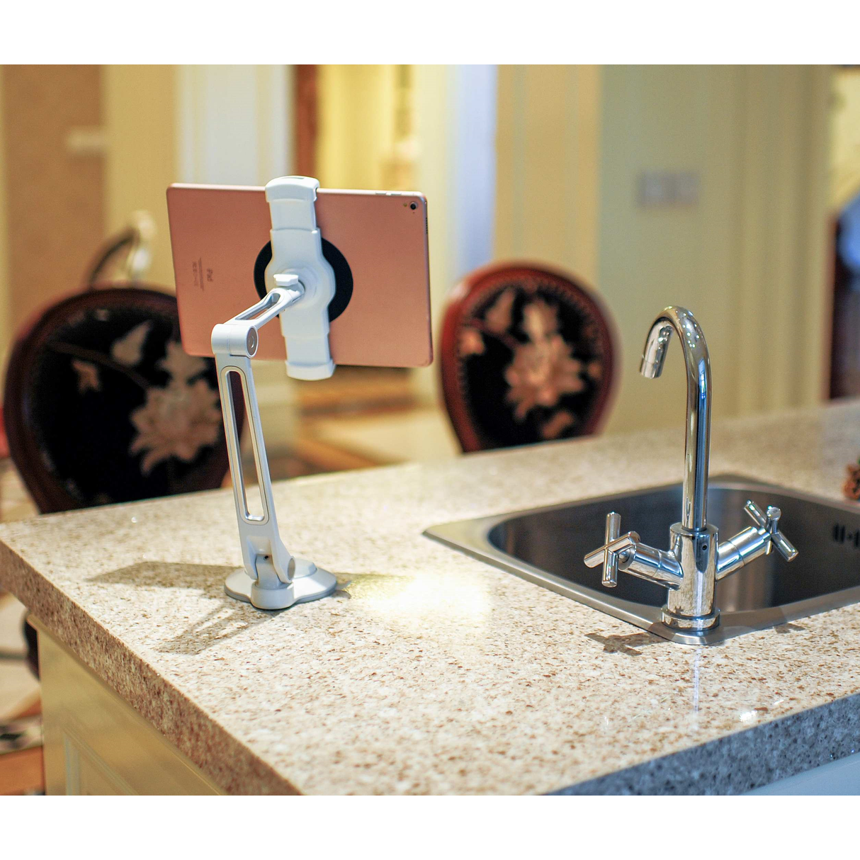 Smartphone & Tablet Holder White Suction Base