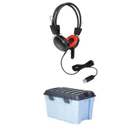 Classroom Headphone Set (24 Robust Headphone MK2 Detachable USB)