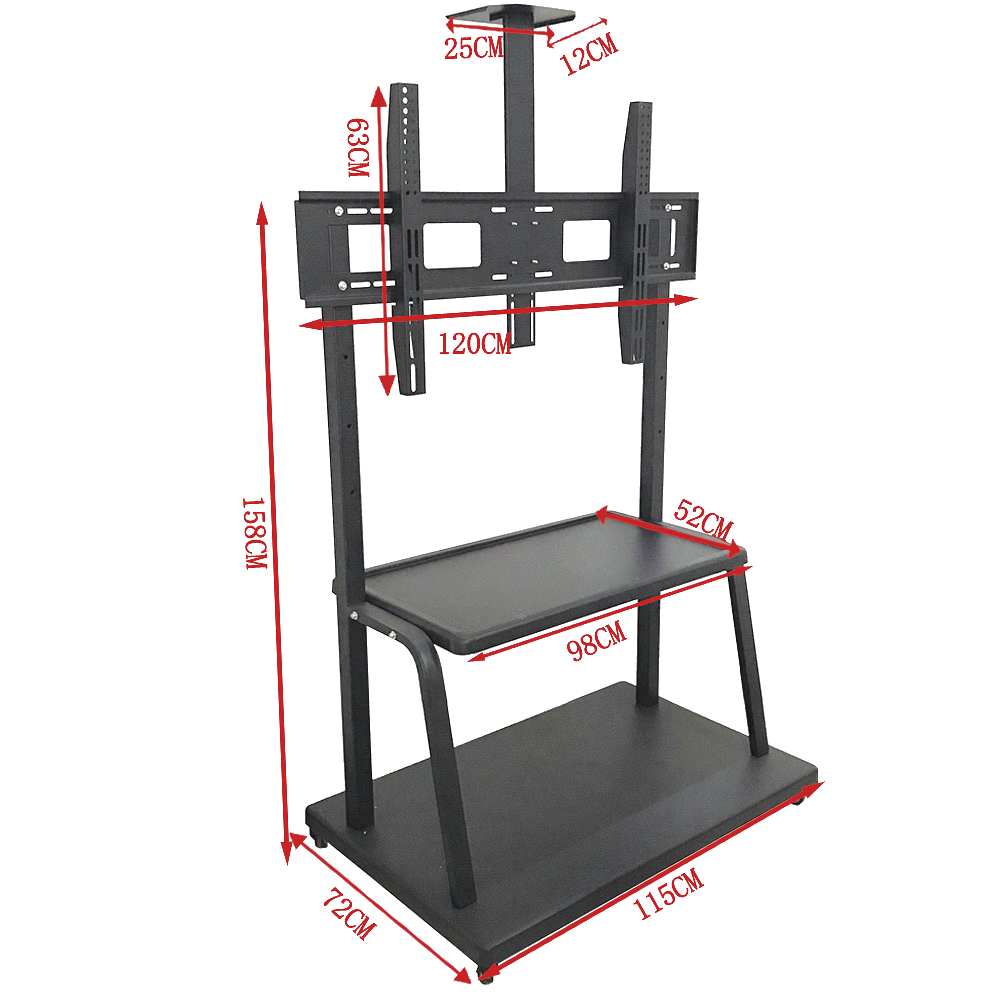 Ultra Heavy Duty Mobile Screen Trolley 200Kgs