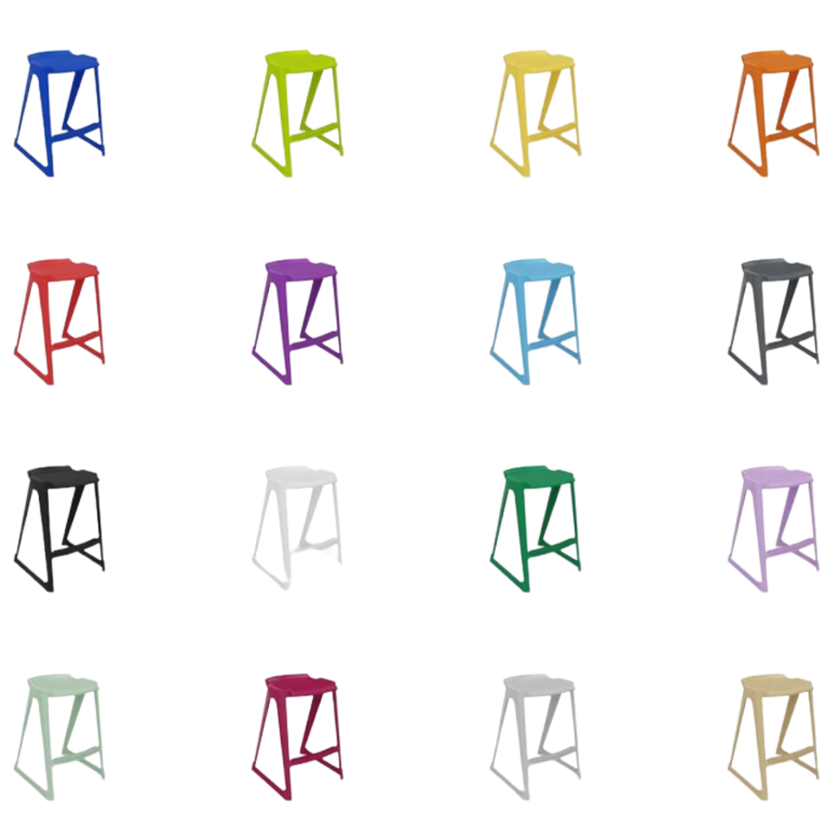 Spaceforme en one Skidbase Low Back Stool