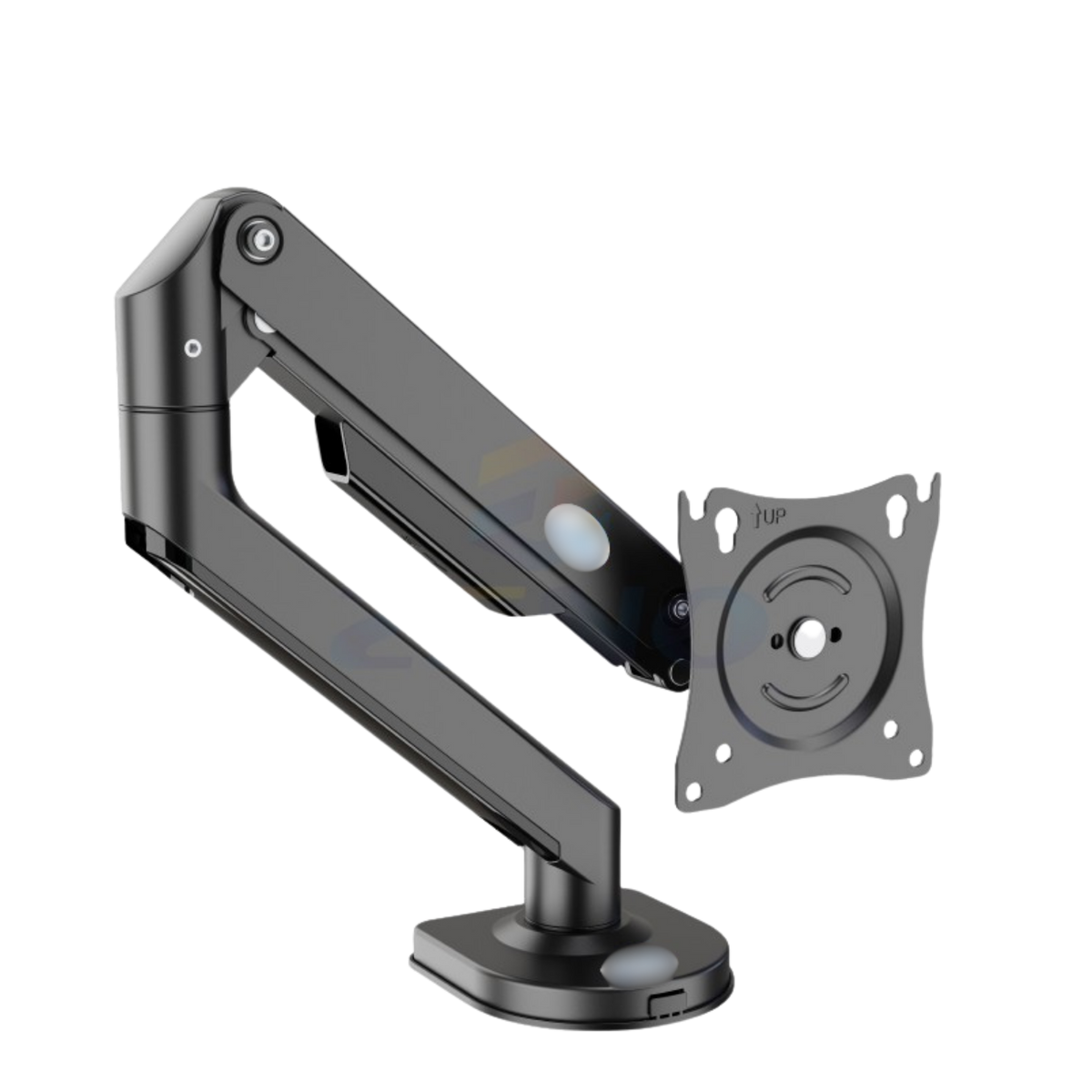 Single Gas Spring Monitor Arm Desk Mount (17"-32" Screens, 2-9kg Load, VESA 75/100)