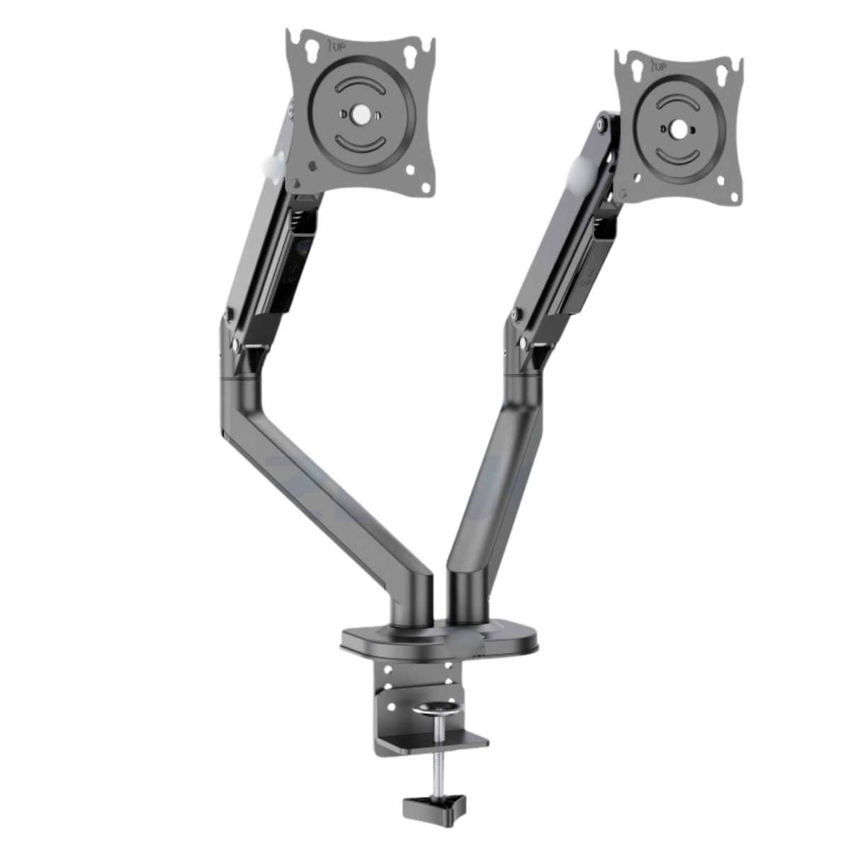 Twin Gas Spring Monitor Arm Desk Mount (17"-32" Screens, 2-9kg Load Per Arm, VESA 75/100)