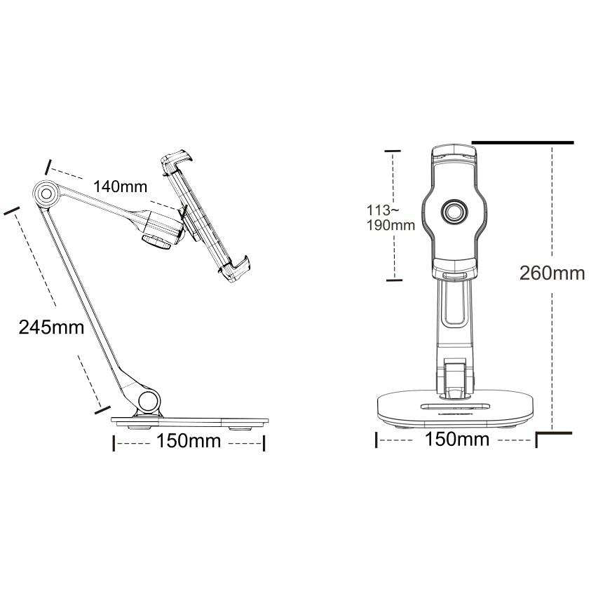 Smartphone Tablet Holder White Desktop Stand
