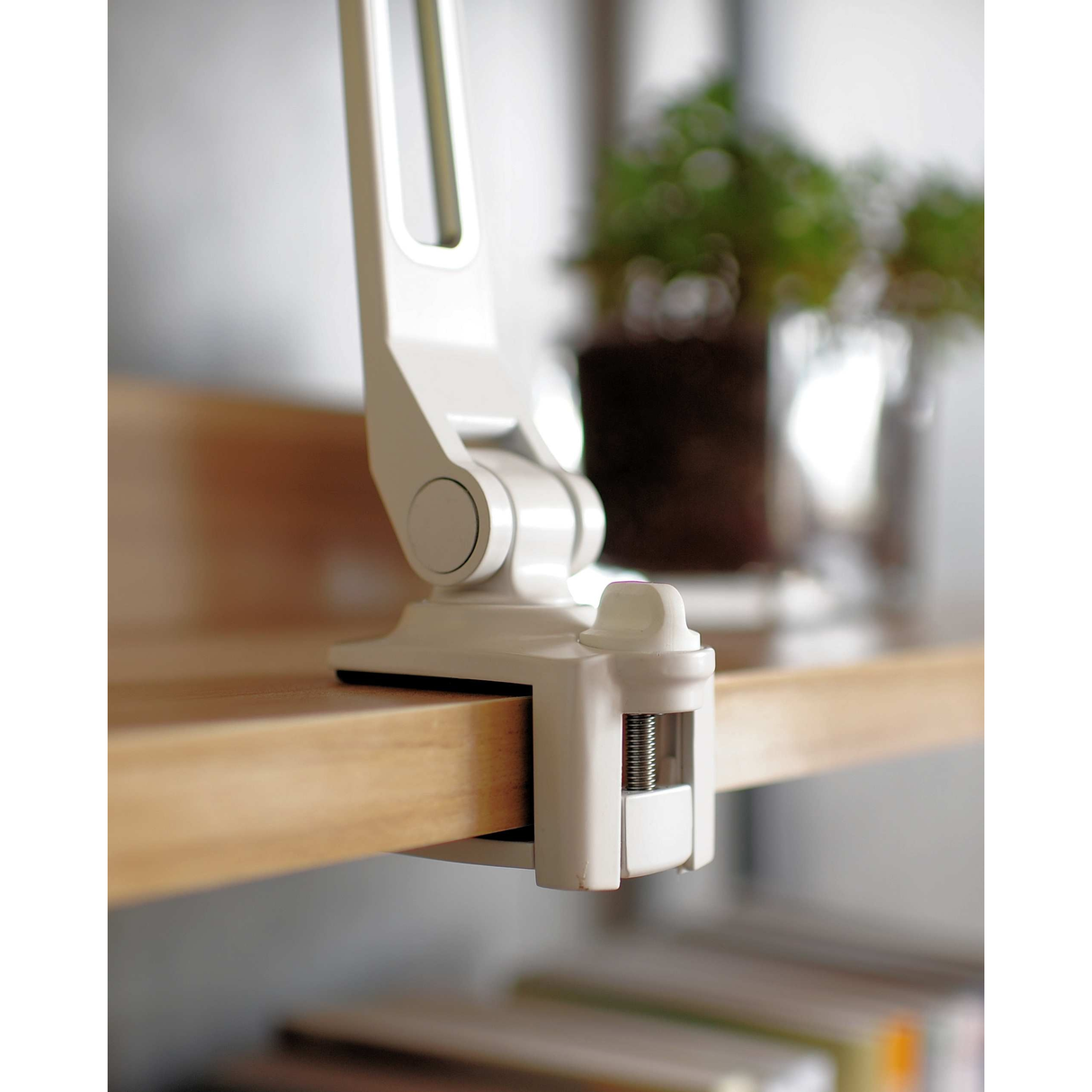Smartphone Tablet & Holder White Desktop Clamp