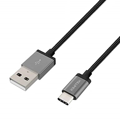 USB-A (M) to USB-C (M) Charge & sync braided cable - 2m