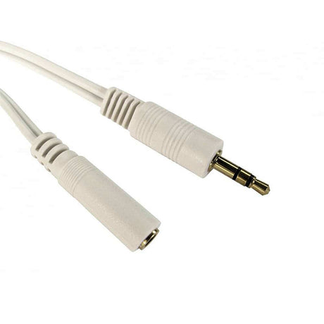 3m 3.5mm white Stereo Extension Cable (M to F)