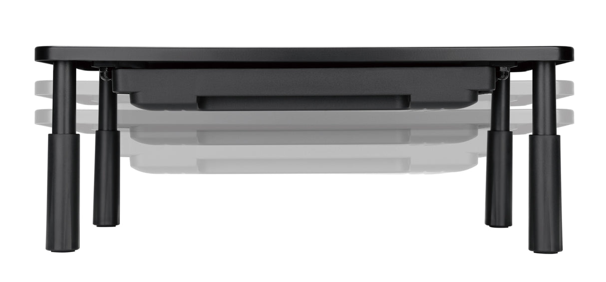 Black Height Adjustable Monitor/Laptop Stand with Drawer