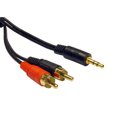2 Phono (M) to 3.5mm (M) Audio Cable - 5m