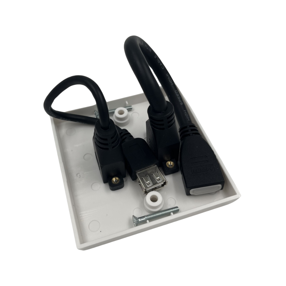 Crusader Single Gang Face Plate (HDMI/USB B)