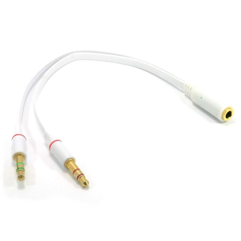 4 Pole (F) to 2 x 3.5mm (M) - Tablet to PC Connector