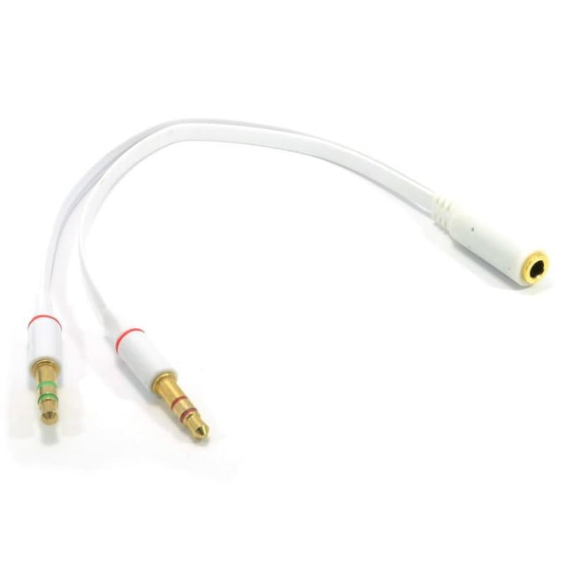 4 Pole (F) to 2 x 3.5mm (M) - Tablet to PC Connector