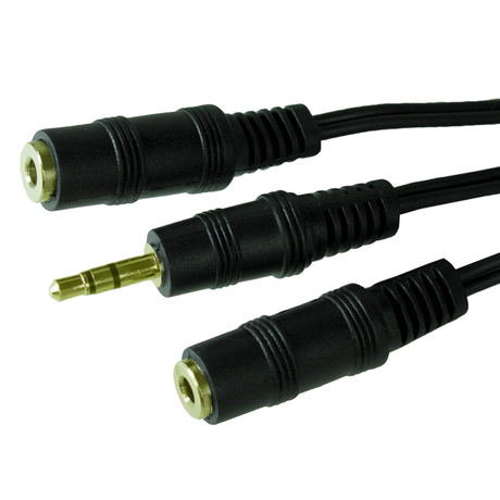3.5mm (M) to 2 x 3.5mm (F) Headphone Splitter