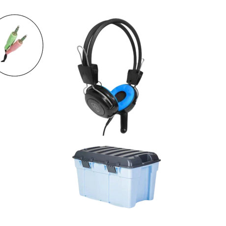 Classroom Headphone Set (32 Robust Headphone MK1 fixed 2x 3.5mm)