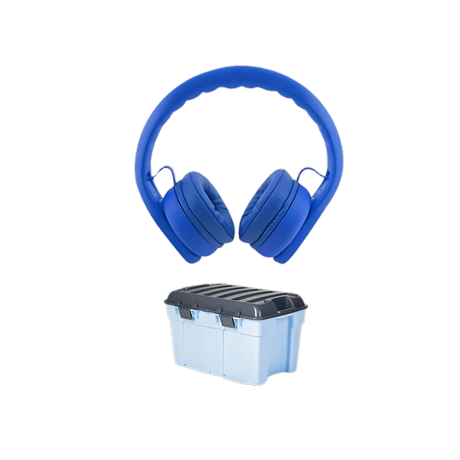 Classroom Headphone Set (32 Unbreakable, 4 pole Blue)