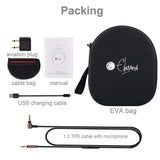 Active Noise Cancelling Headphones Wired - Black