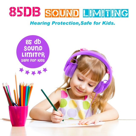 Classroom Headphone Set (24 Almost Unbreakable Purple, 4 Pole, USB, or USB-C)