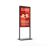 Allsee White Floor Stands for 49" Ultra High Brightness Double-Sided Displays