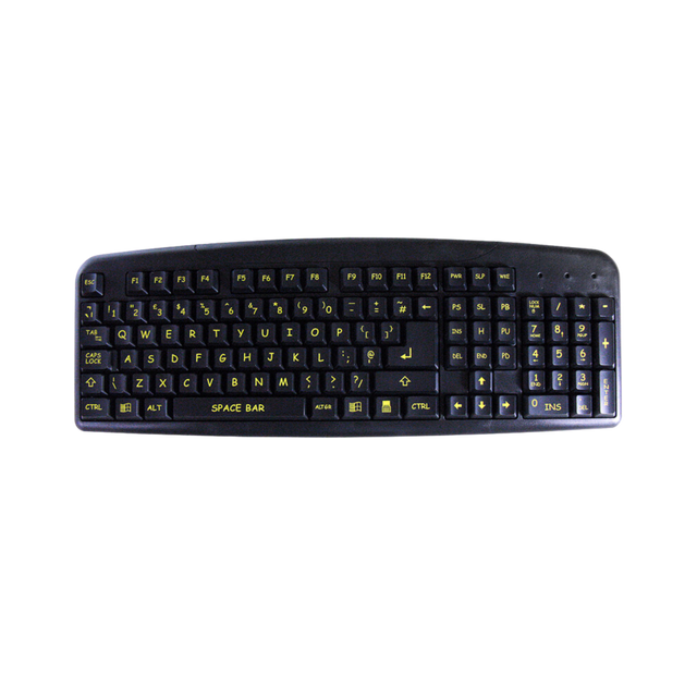 Easy2Use Visually Impaired Keyboard (Hi Vis Black & Yellow)