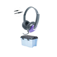 32 classroom set: purple headphone with microphone (4-pole)
