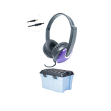 32 Classroom Set: Purple Headphone with microphone (4-Pole)