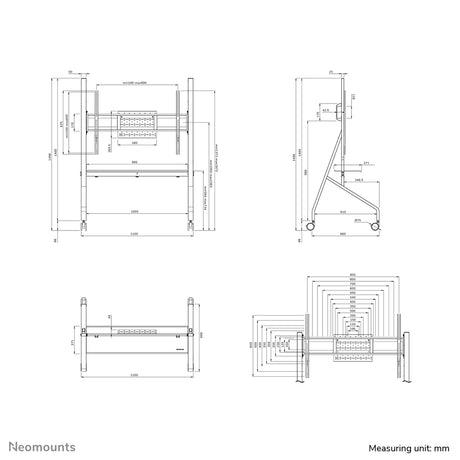 Neomounts FL50-525 MOVE Mobile Floor Stand